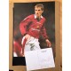 Signed card and unsigned picture of Phil Neville the Manchester United footballer. 